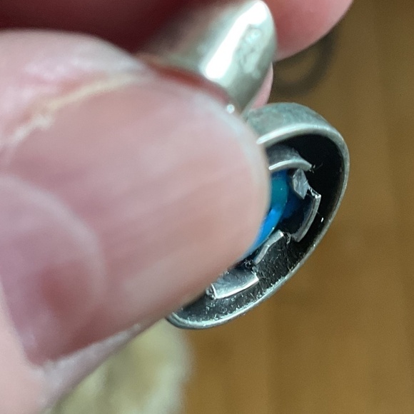 Sterling Silver 925 Evil eye Greek Key design round pendant - Picture 9 of 9